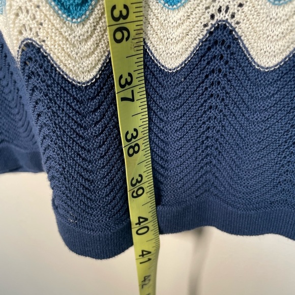 Heartloom Chevron Knit Laurent Beach Cover-Up Dress Sz M Cotton Polo Collar - Picture 13 of 13